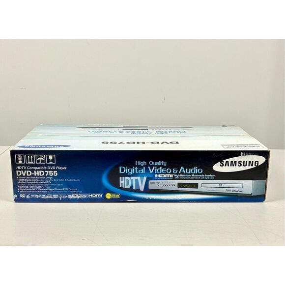 SAMSUNG DVD-HD755 Hi-Def Conversion DVD Player HDMI Cord Included New Sealed Box - Picture 1 of 6